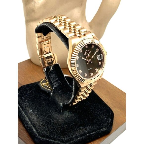 GV2 by Gevril Womens Watch 12401 Naples Swiss Quartz Diamond Dial Rose G… main image 11